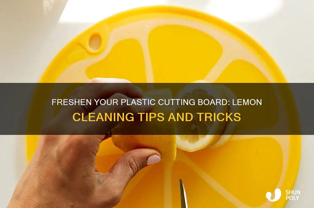 how to clean a plastic cutting board with lemon