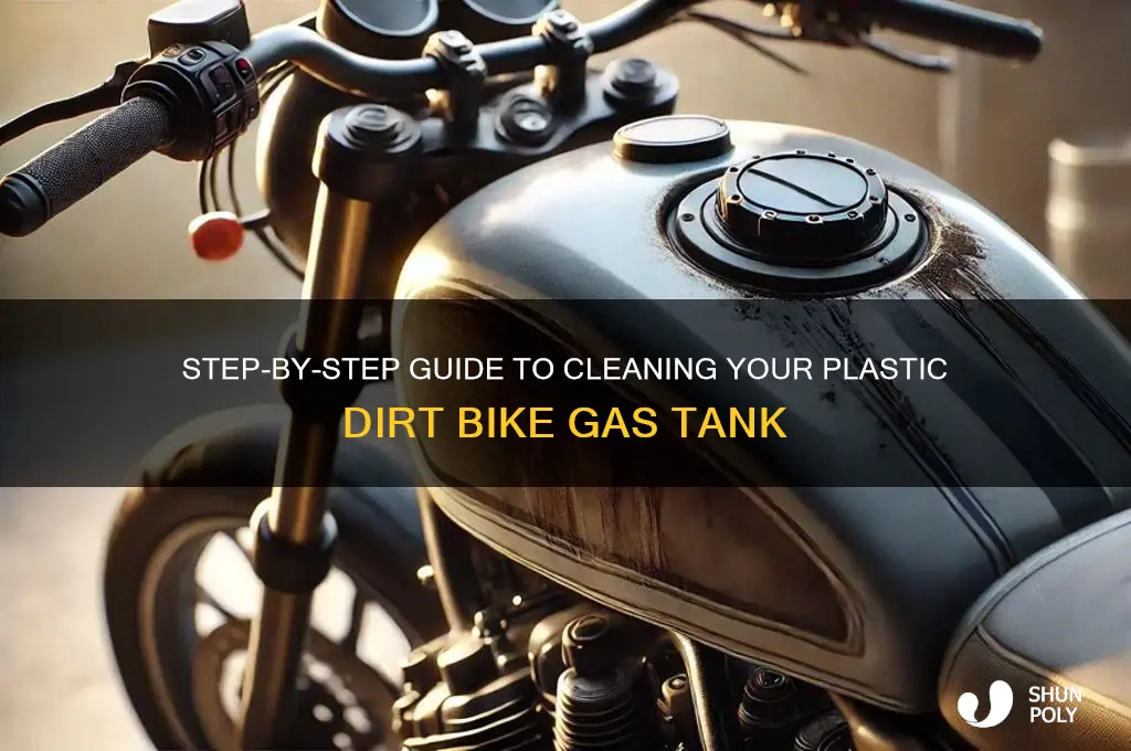how to clean a plastic dirt bike gas tank