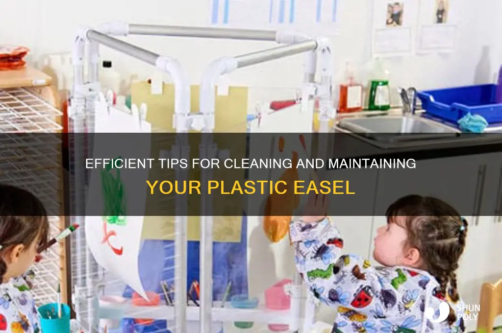 how to clean a plastic easel
