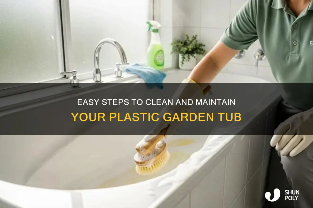 how to clean a plastic garden tub