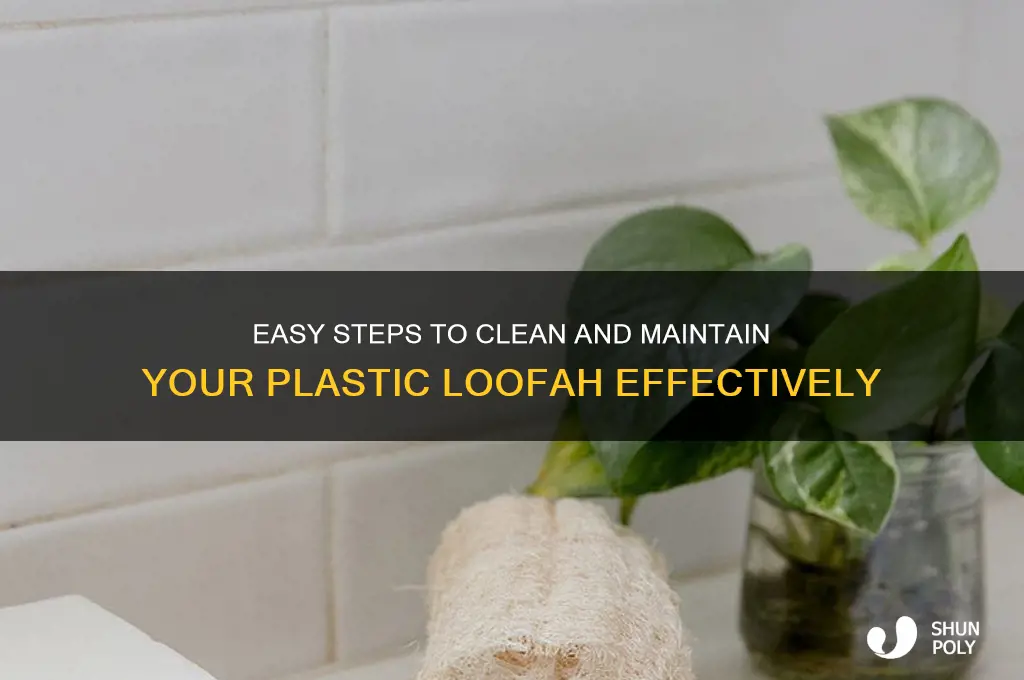 how to clean a plastic loofah