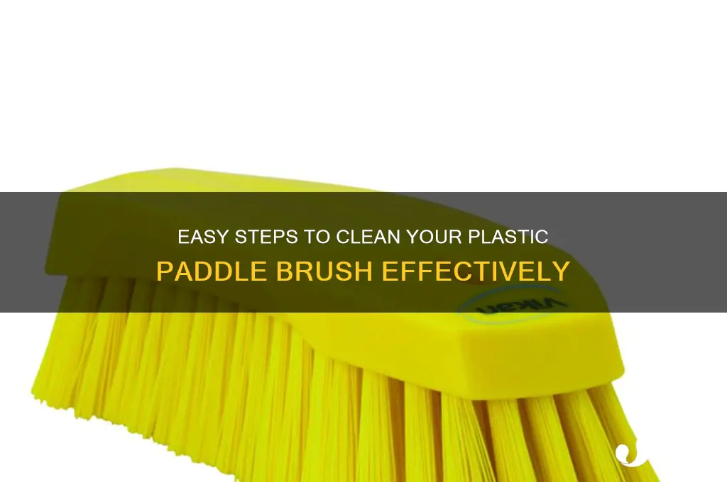 how to clean a plastic paddle brush