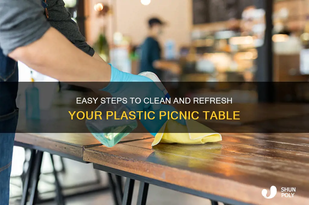 how to clean a plastic picnic table
