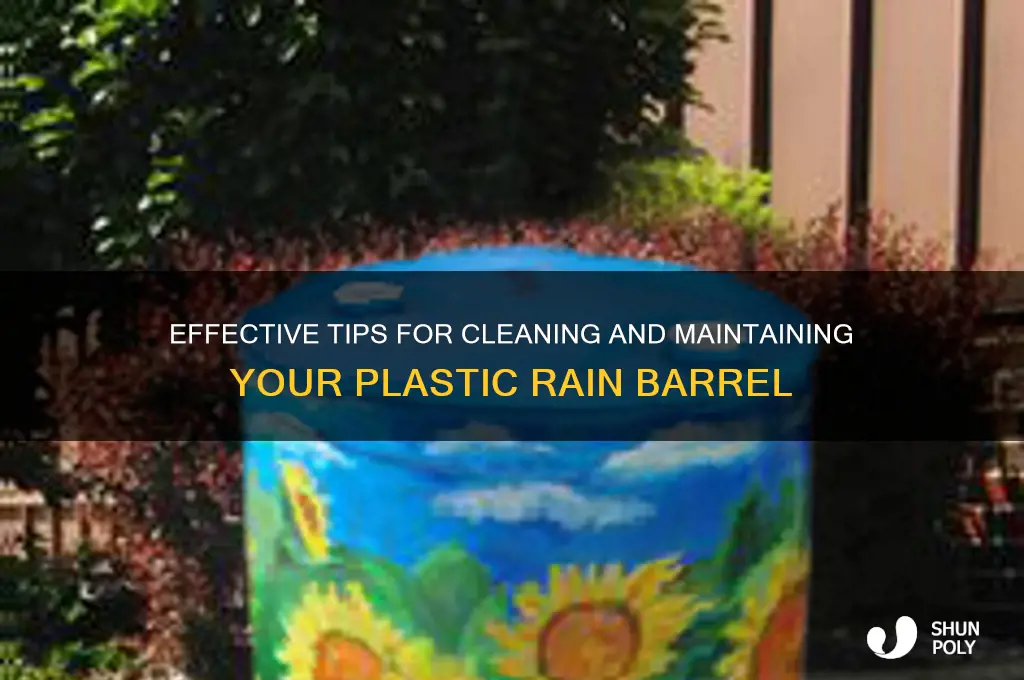 how to clean a plastic rain barrel
