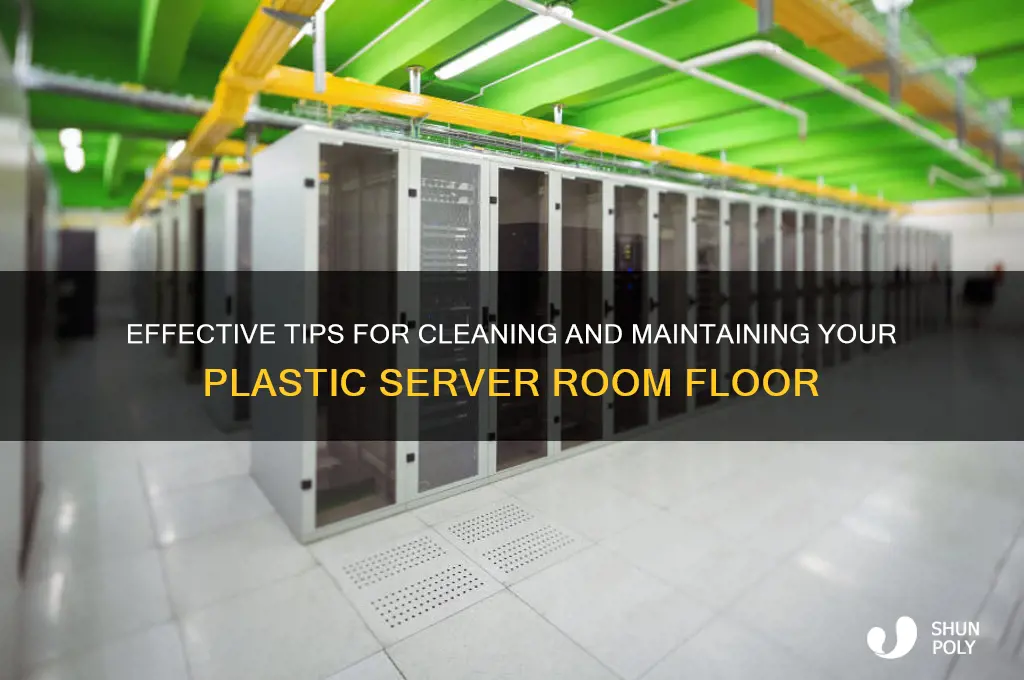 how to clean a plastic server room floor