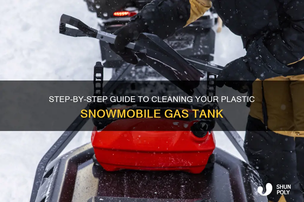 how to clean a plastic snowmobile gas tank