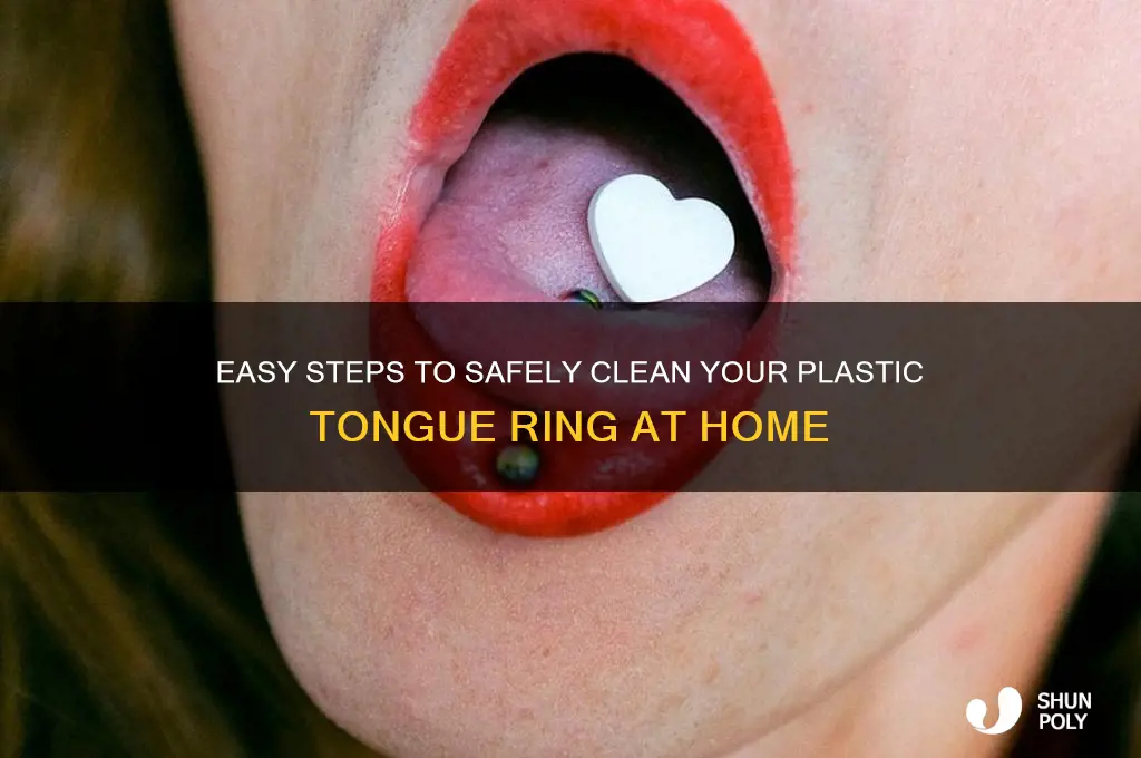 how to clean a plastic tongue ring