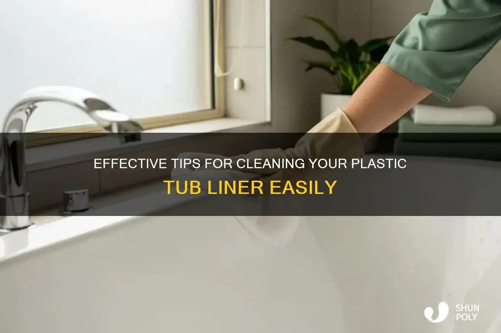 how to clean a plastic tub liner