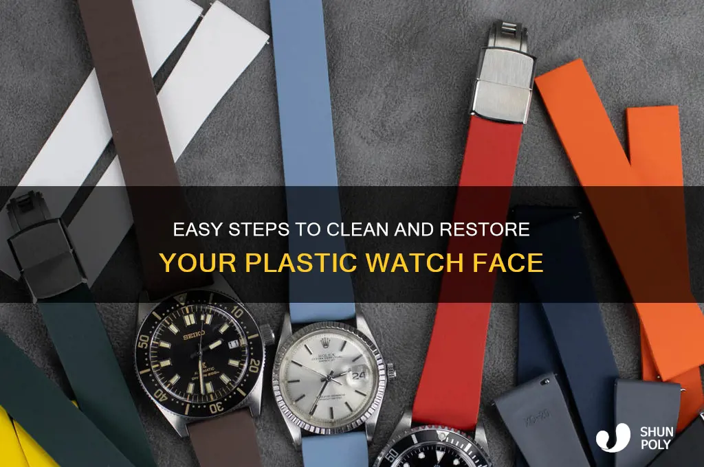 how to clean a plastic watch face