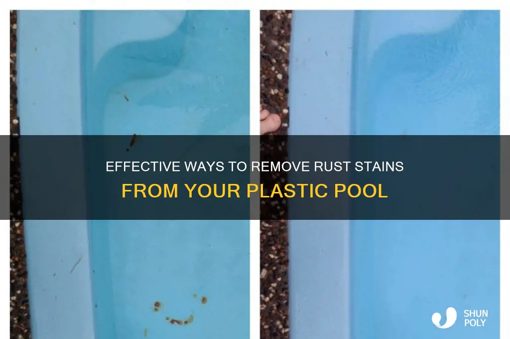 how to clean a rust out of a plastic pool
