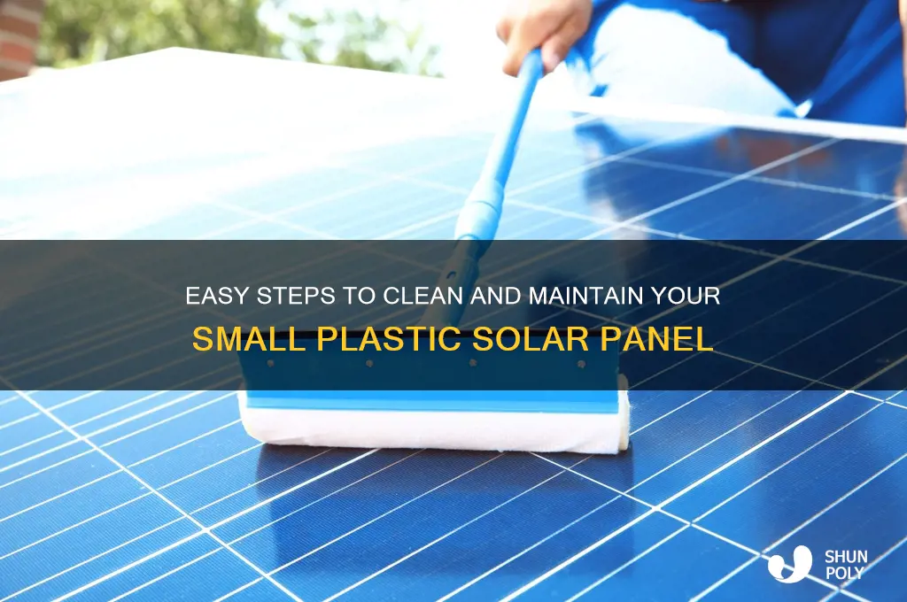 how to clean a small plastic solar panel