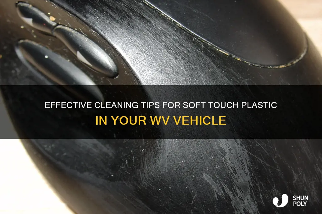 how to clean a soft touch plastic from wv