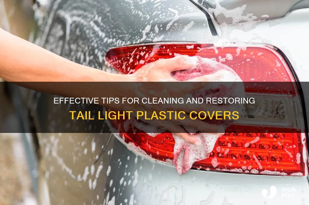 how to clean a tail light plastic