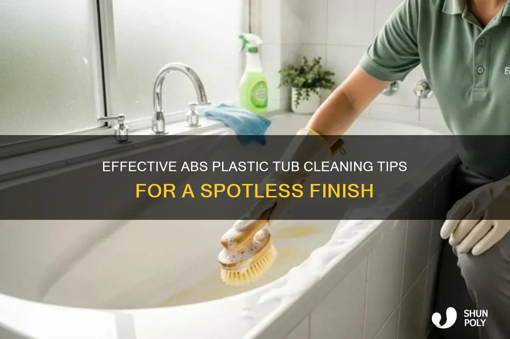 how to clean abs plastic tub