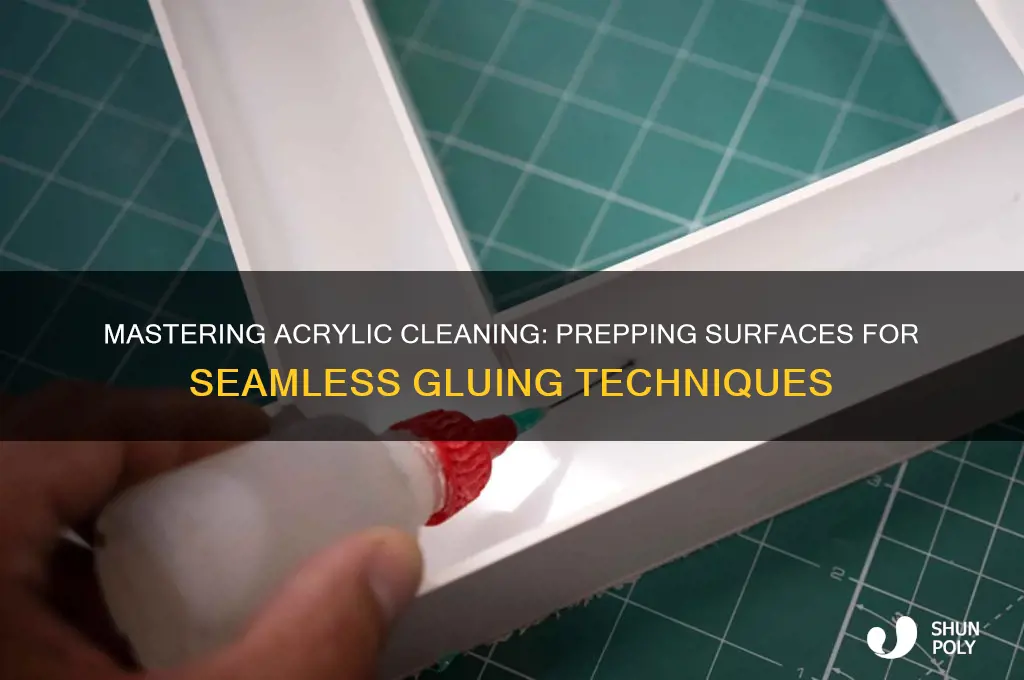 how to clean acrylic plastic for gluing