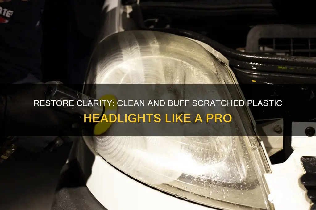 how to clean and buff out scratched plastic headlights