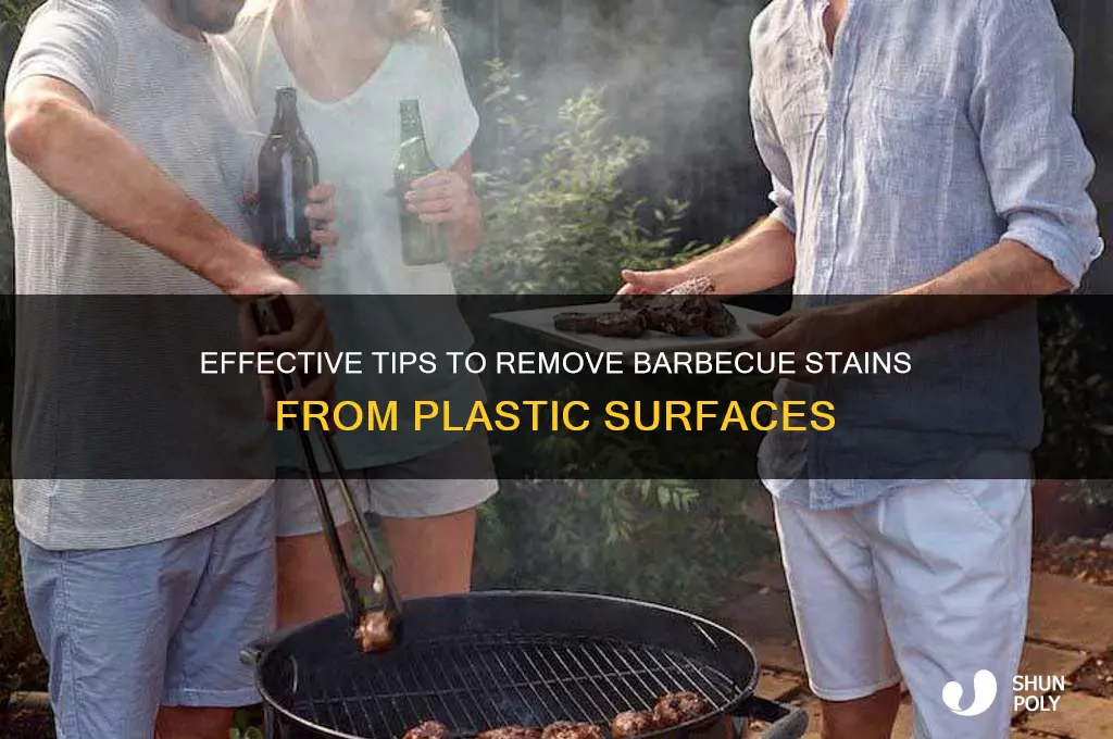 how to clean barbecue stains from plastic