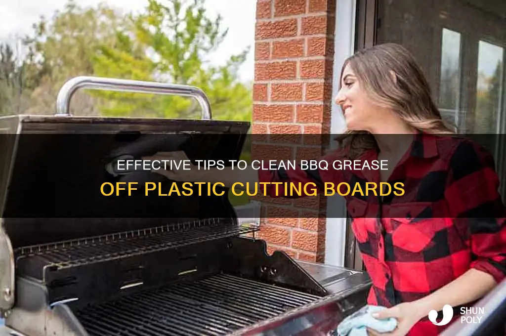 how to clean bbq off plastic cutting board