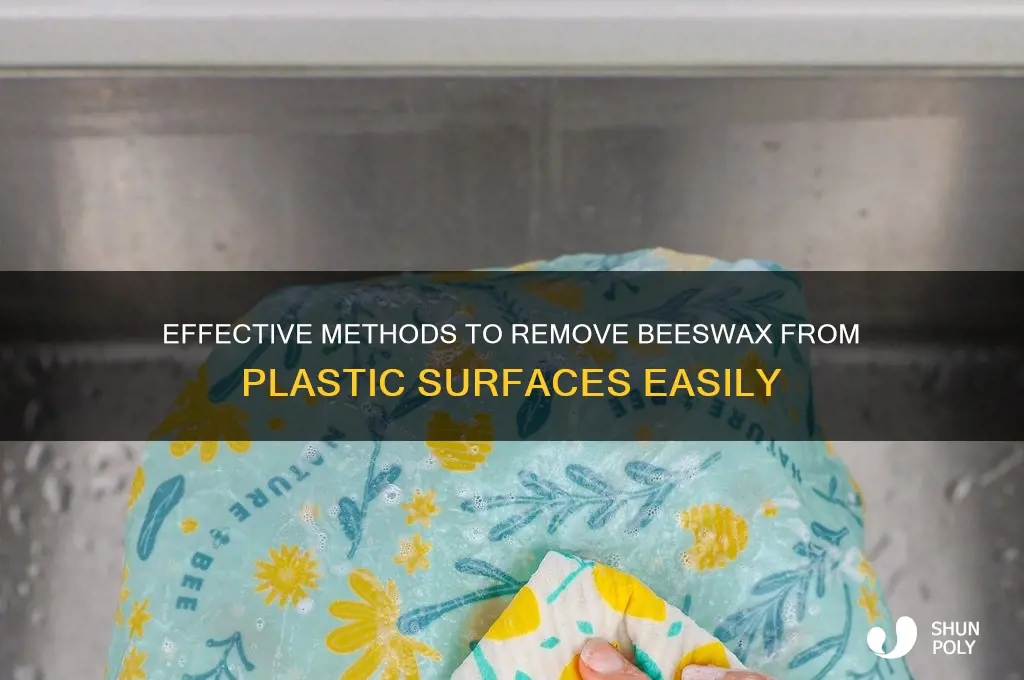 how to clean beeswax off plastic