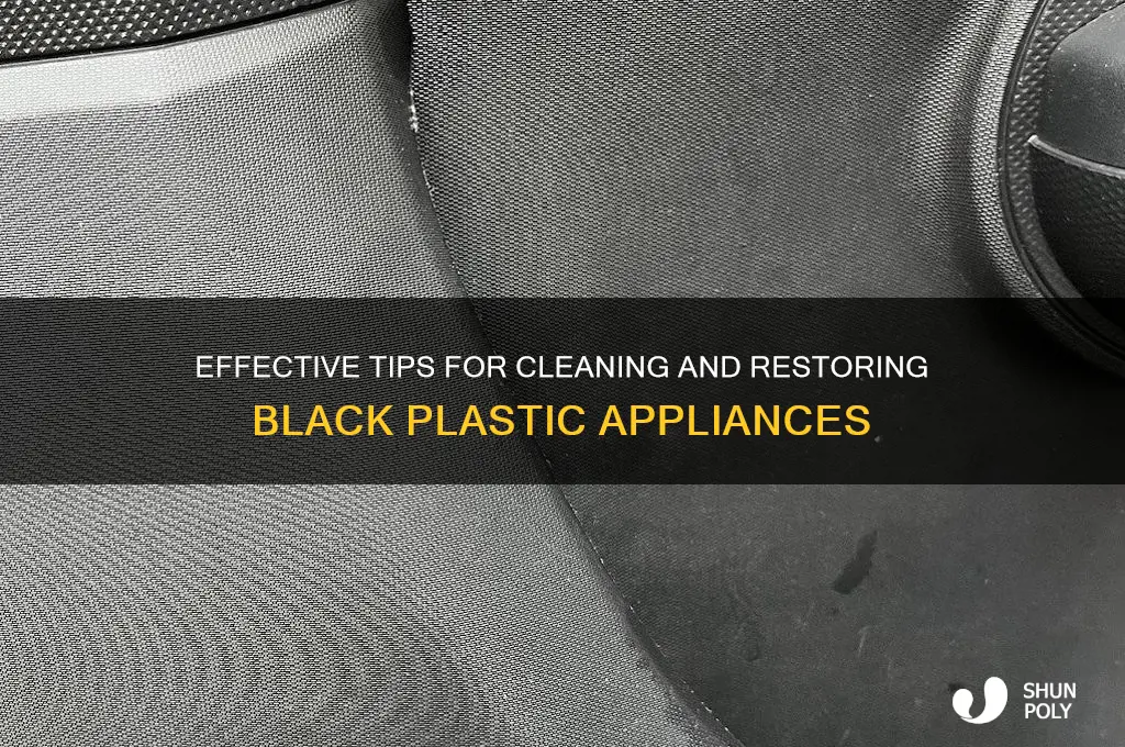 how to clean black plastic appliances