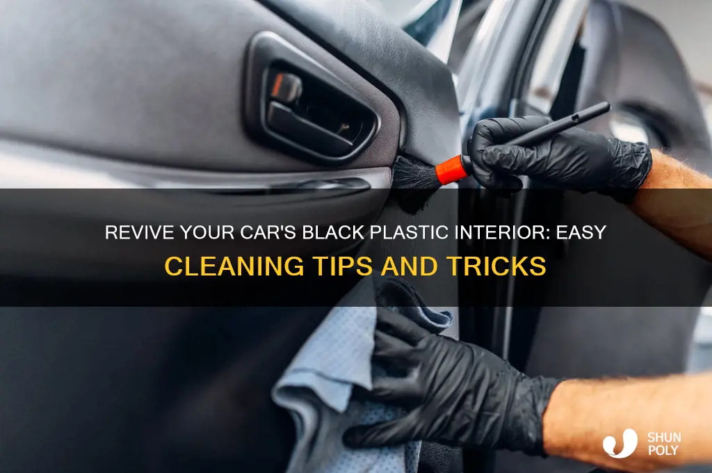 how to clean black plastic car interior