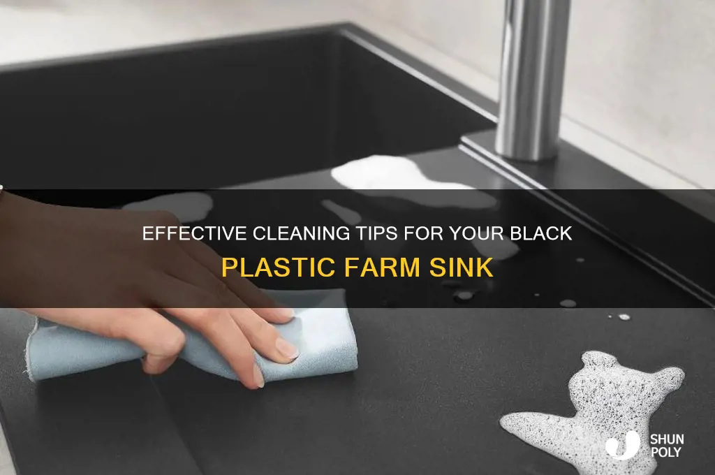 how to clean black plastic farm sink