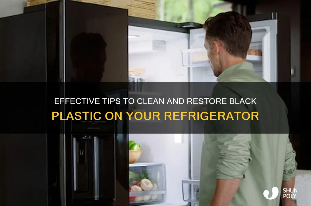 how to clean black plastic on refrigerator