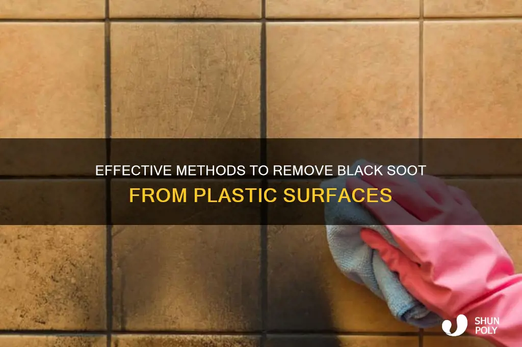 how to clean black soot from plastic