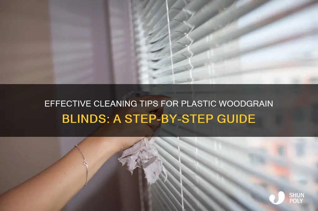 how to clean blinds plastic woodgrain