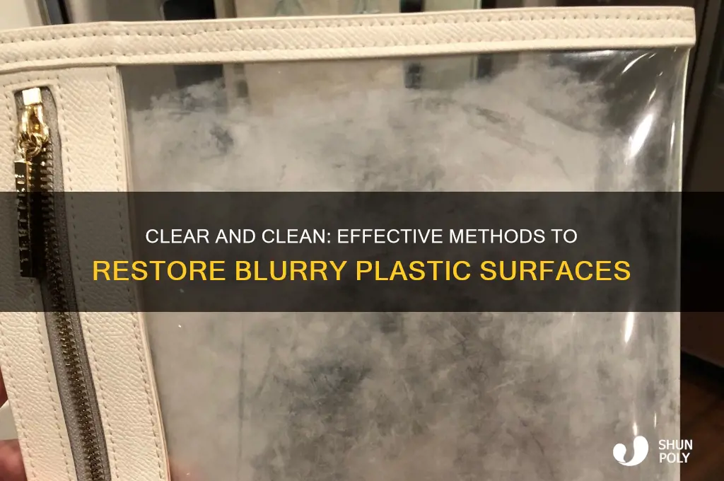 how to clean blurry plastic