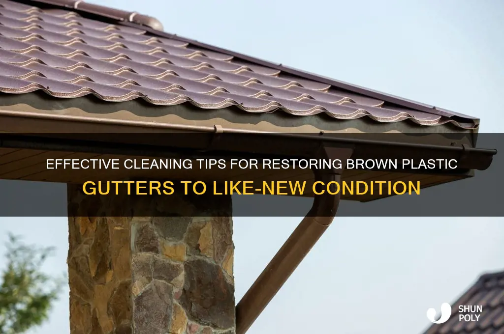 how to clean brown plastic gutters