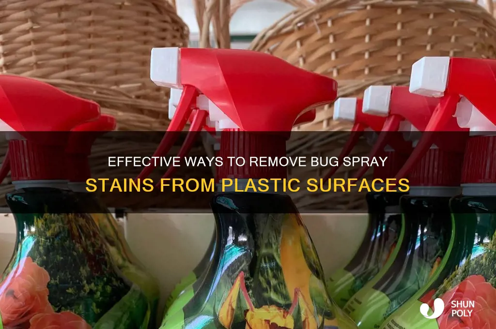 how to clean bug spray off plastic