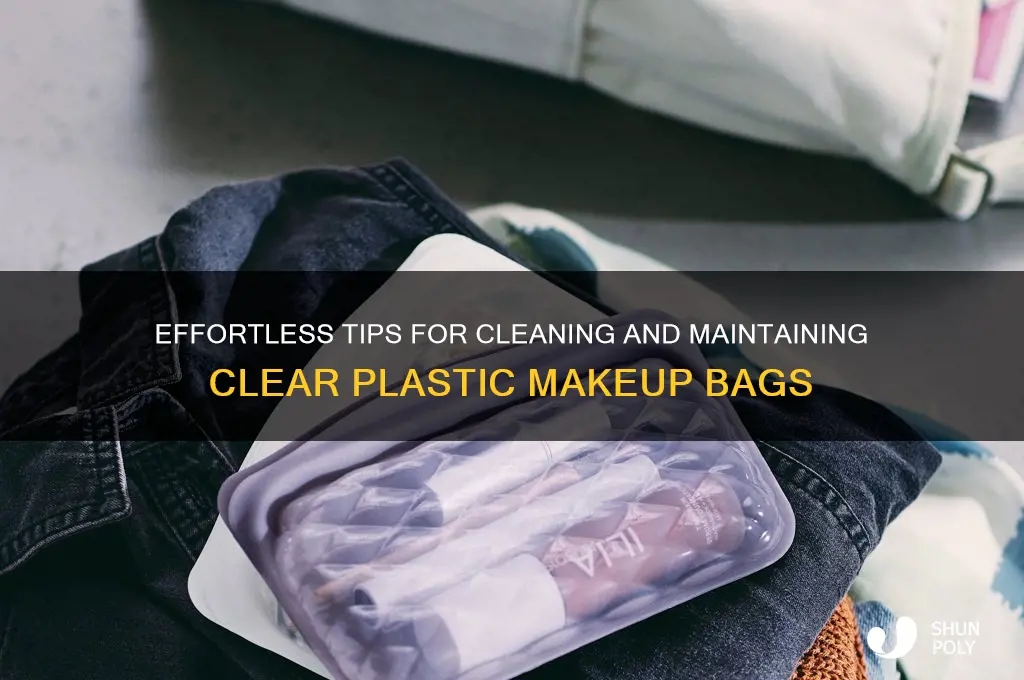 how to clean clear plastic makeup bags