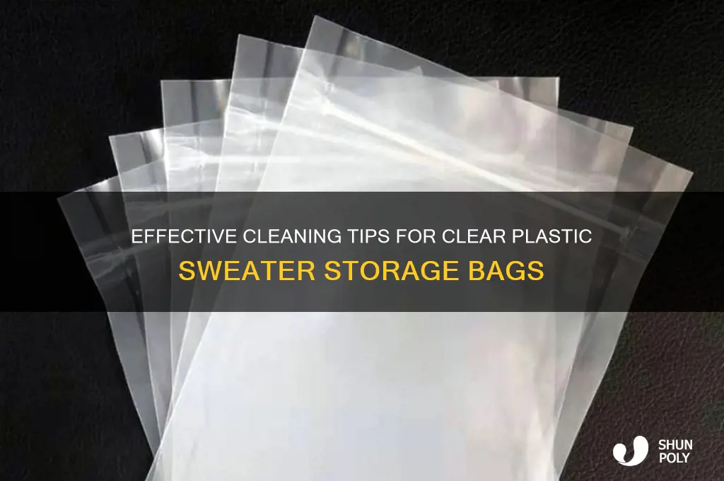 how to clean clear plastic sweater storage bags