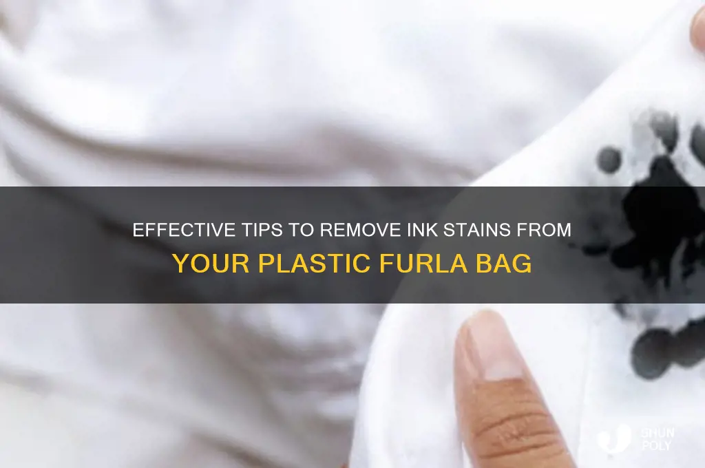 how to clean ink from plastic furla bag
