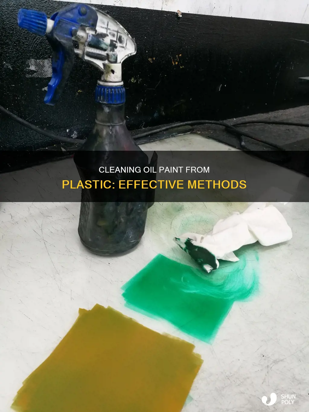 how to clean oil paint plastic