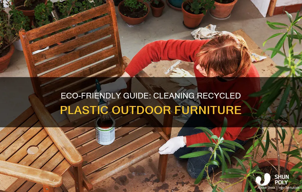 how to clean outdoor furniture made from recycled plastic