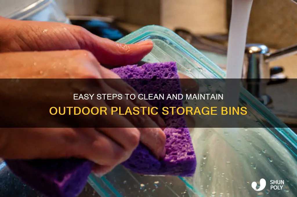 how to clean outdoor plastic storage bins