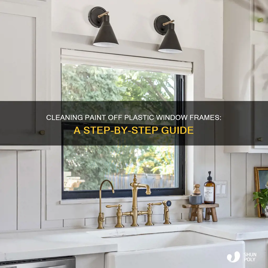 how to clean paint off plastic window frames