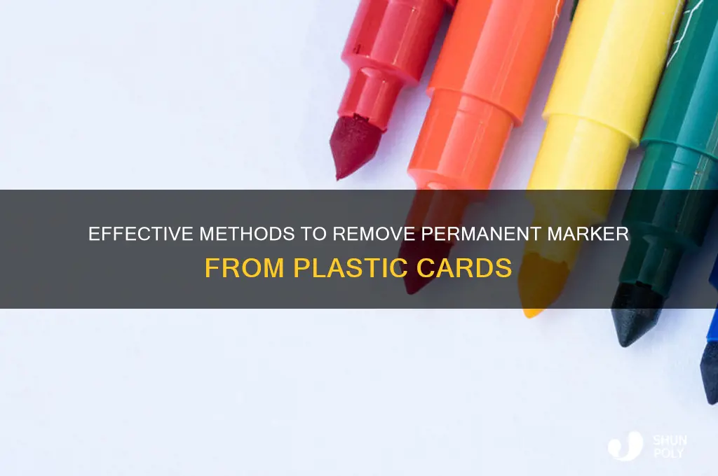 how to clean permanent maker from plastic card