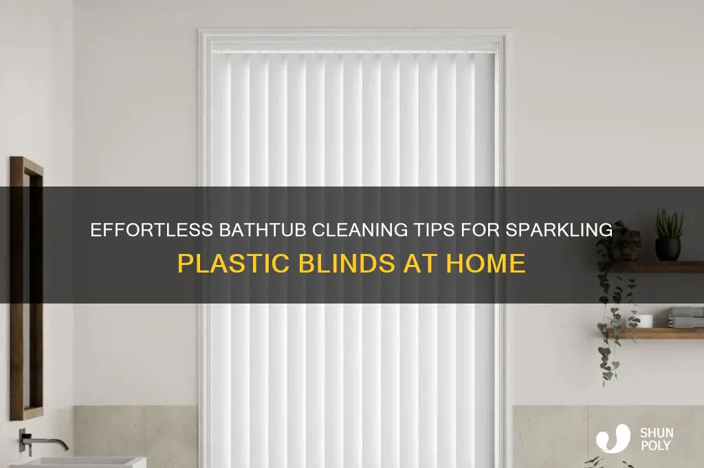 how to clean plastic blinds in bathtub