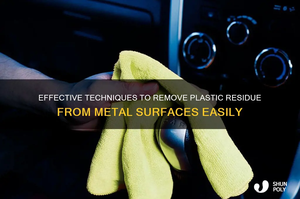 how to clean plastic from metal