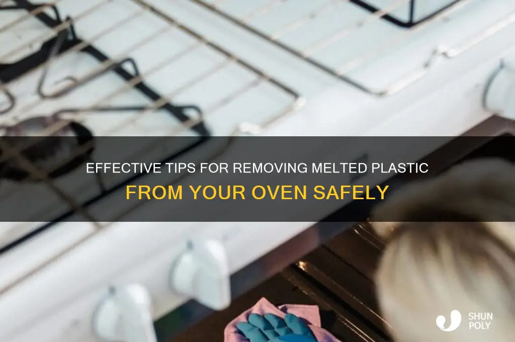 how to clean plastic from oven