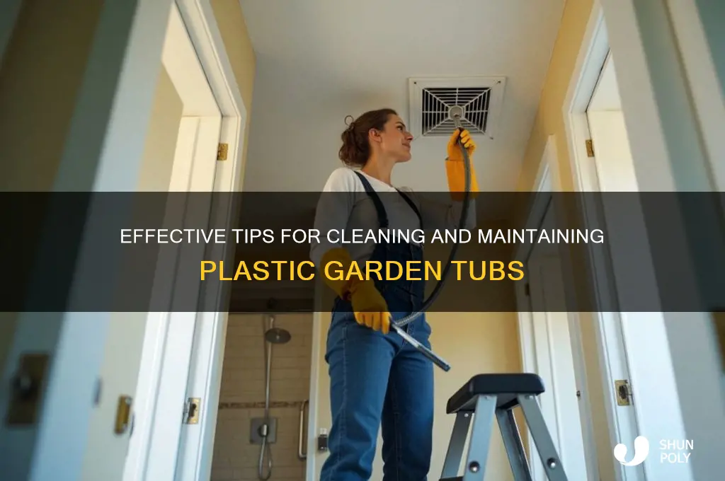how to clean plastic garden tubs