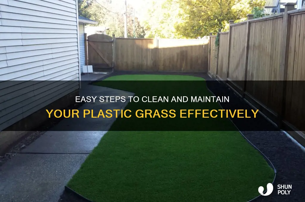 how to clean plastic grass