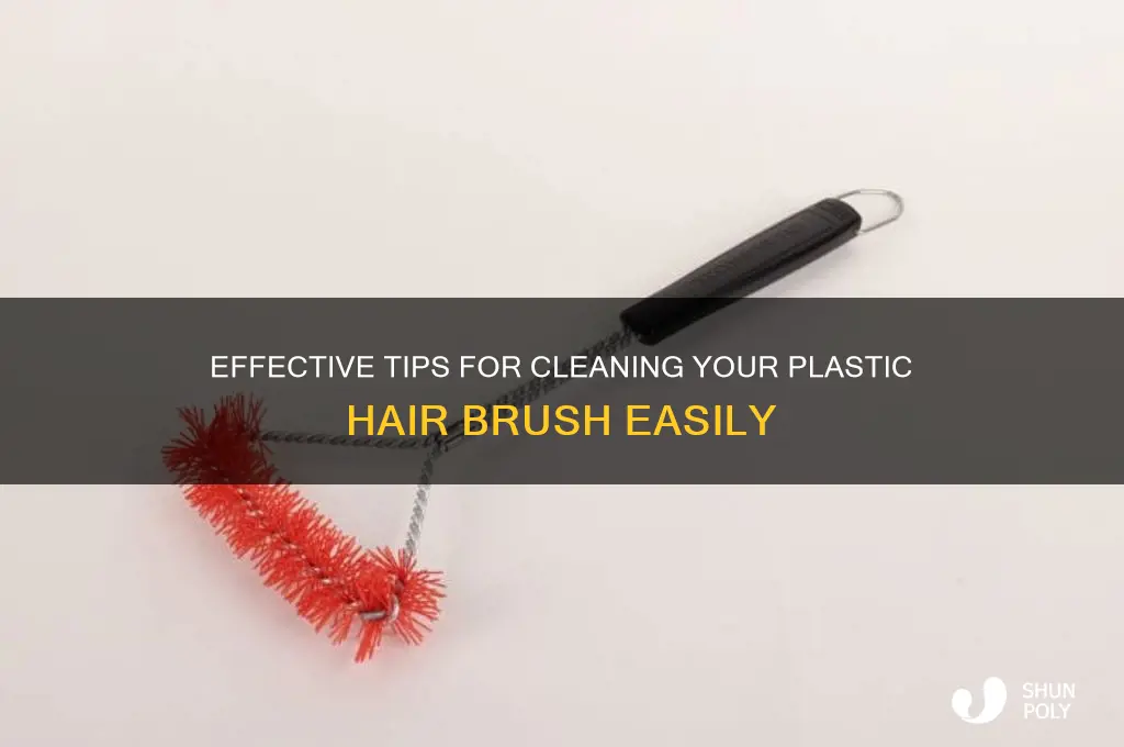 how to clean plastic hair brush