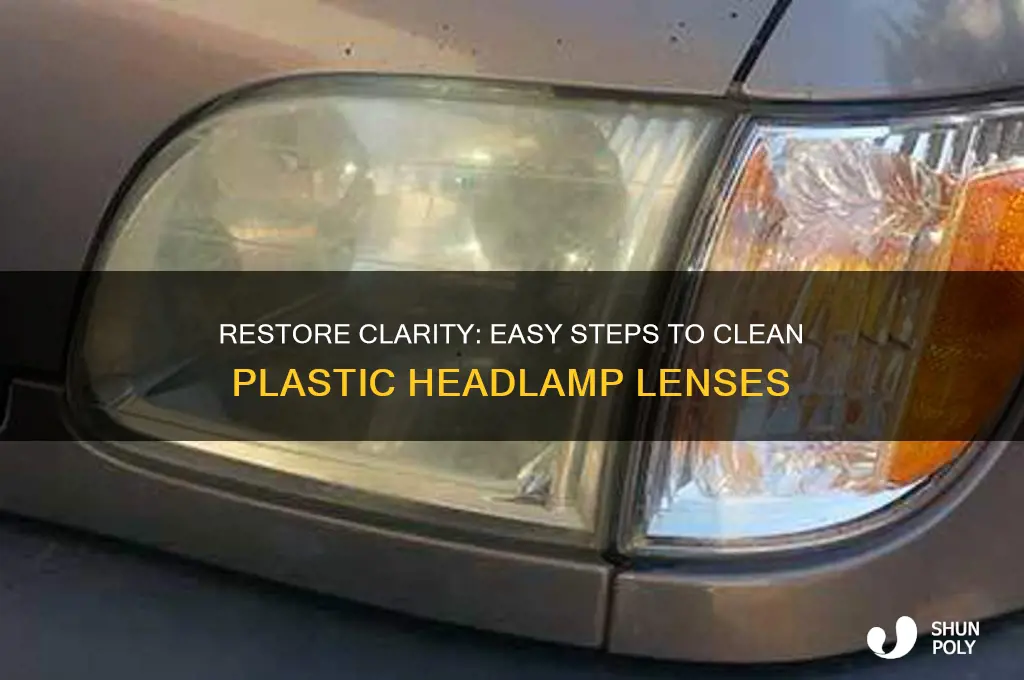 how to clean plastic headlamp lenses