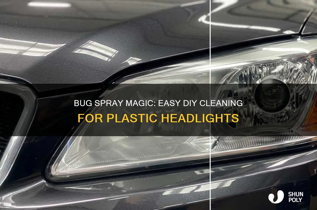 how to clean plastic headlights with bug spray