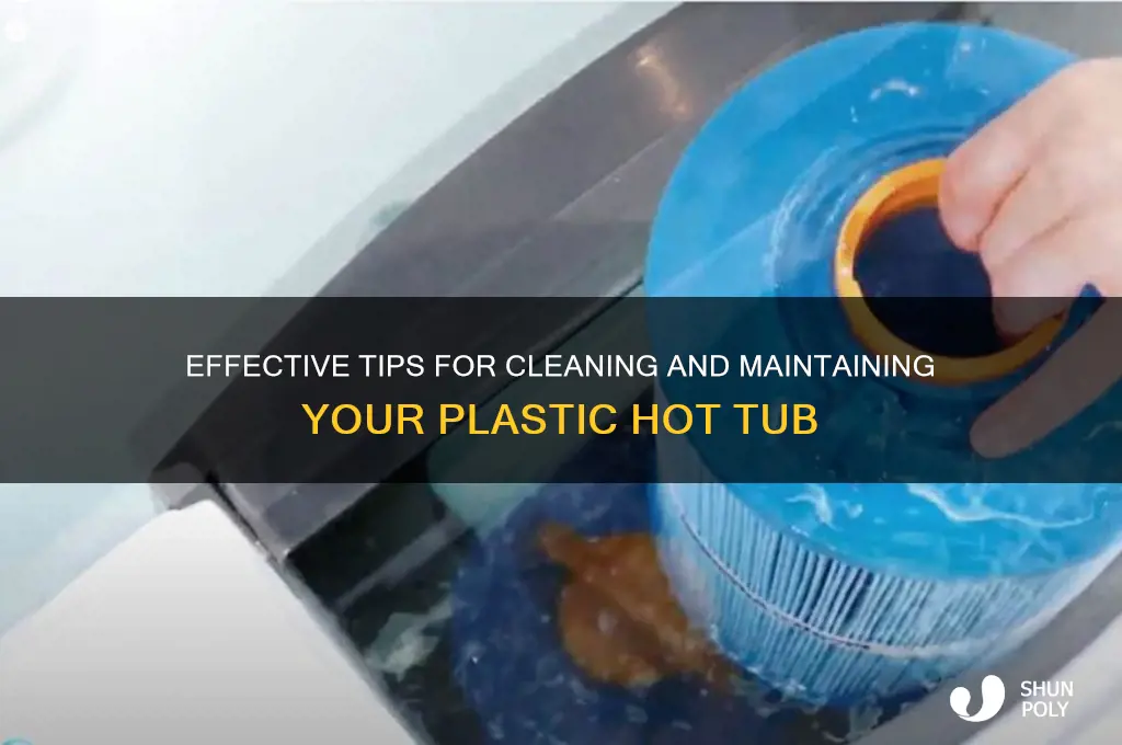 how to clean plastic hot tub