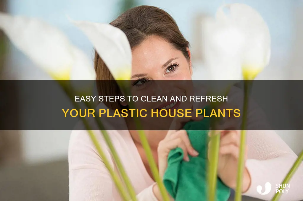 how to clean plastic house plants